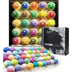 50 Essential Oil Bath Bombs with Organic & Moisturizing Pure Goodness for Women